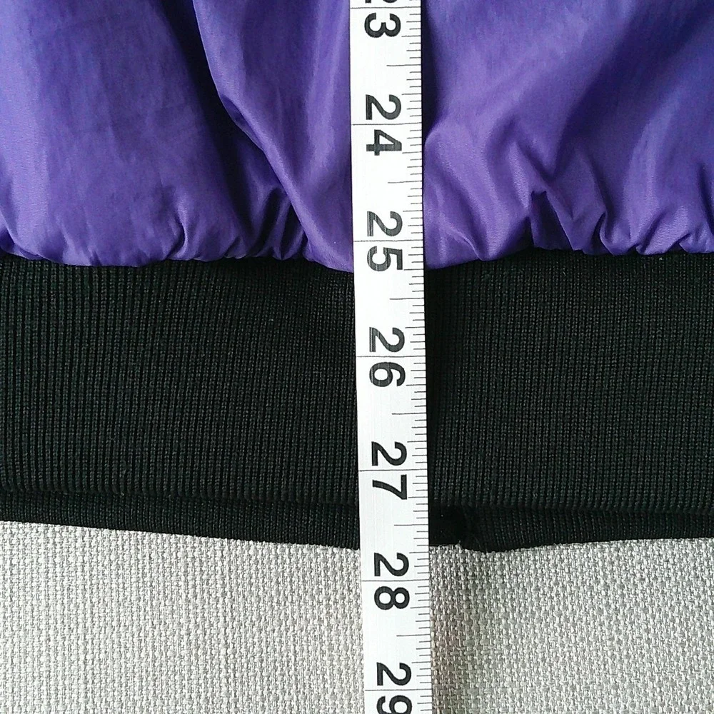 Vintage 90's Columbia Reversible Bomber Jacket Mens XXL Black Purple Thinsulate